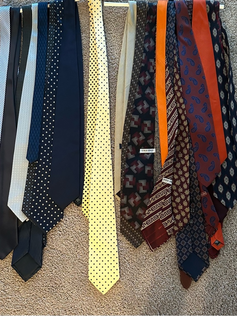 25 Assorted silk designer ties from Armani, Ralph Lauren and Others